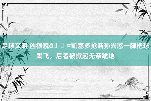 足球文明 凶狠貌😤凯塞多抢断孙兴慜一脚把球踢飞，后者被掀起无奈跪地