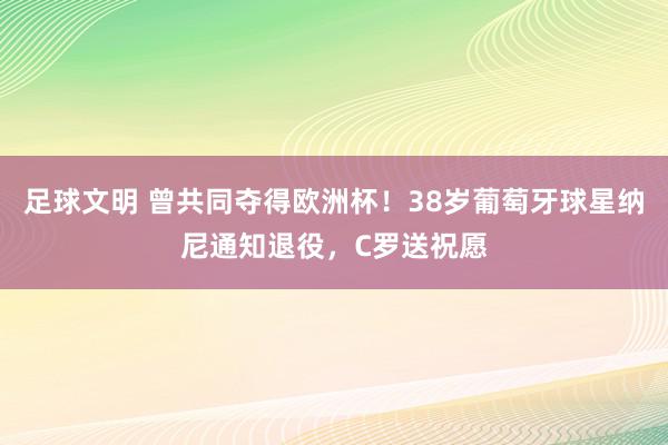 足球文明 曾共同夺得欧洲杯！38岁葡萄牙球星纳尼通知退役，C罗送祝愿