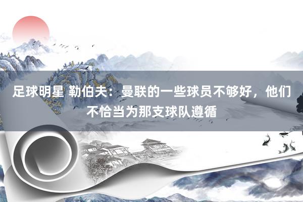 足球明星 勒伯夫：曼联的一些球员不够好，他们不恰当为那支球队遵循